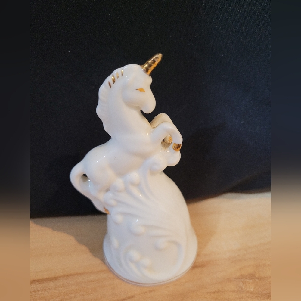 2/$20 Giftcraft White and Gold Unicorn Bell